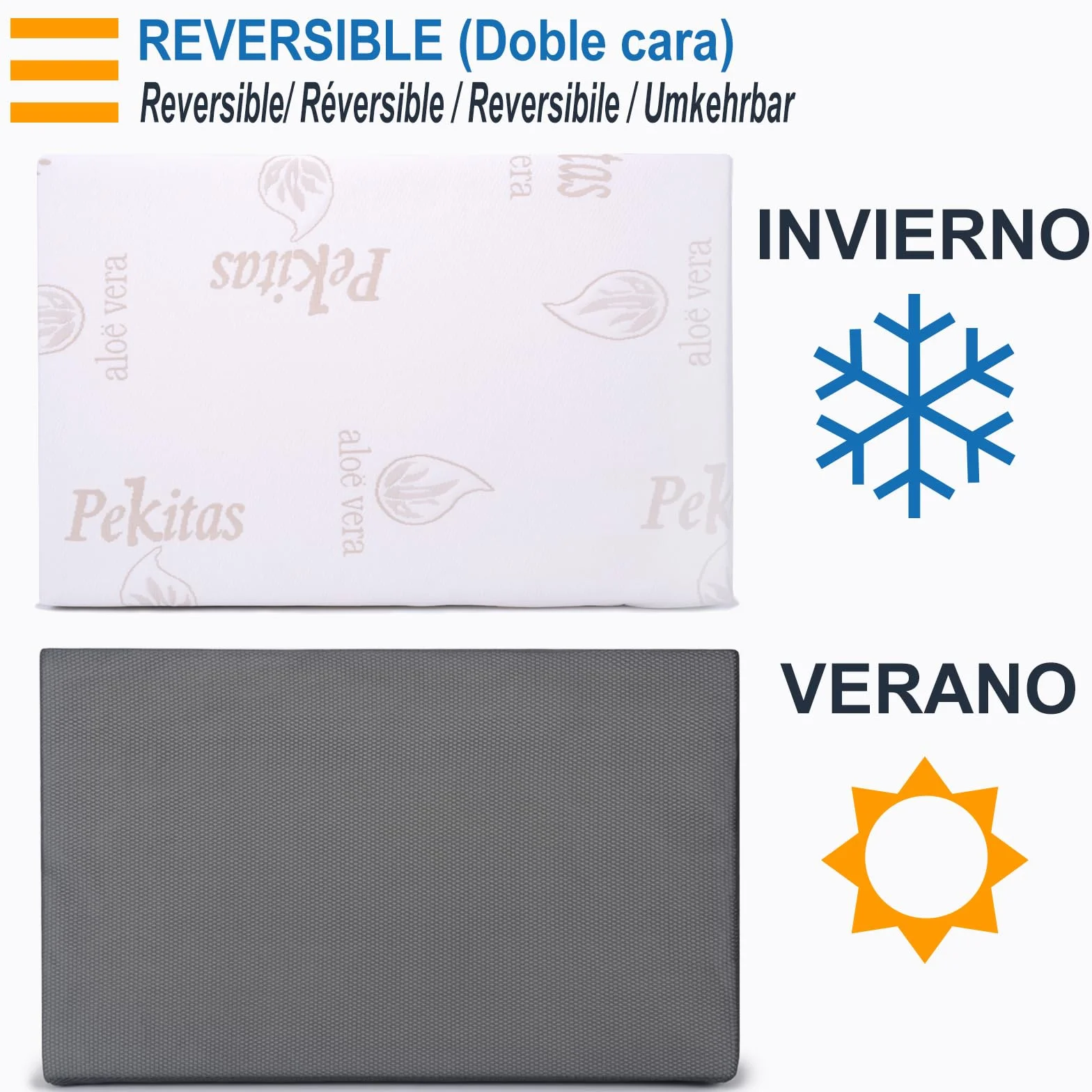 PEKITAS Materac Mini Łóżeczko 50 x 90 cm Grubość 10 cm Hybrydowy Dwustronny Dwustronny Pokrowiec Zdejmowany Pokrowiec Zmywalny Twardość Oddychający Anti-Dławienie Łóżeczko dziecięce