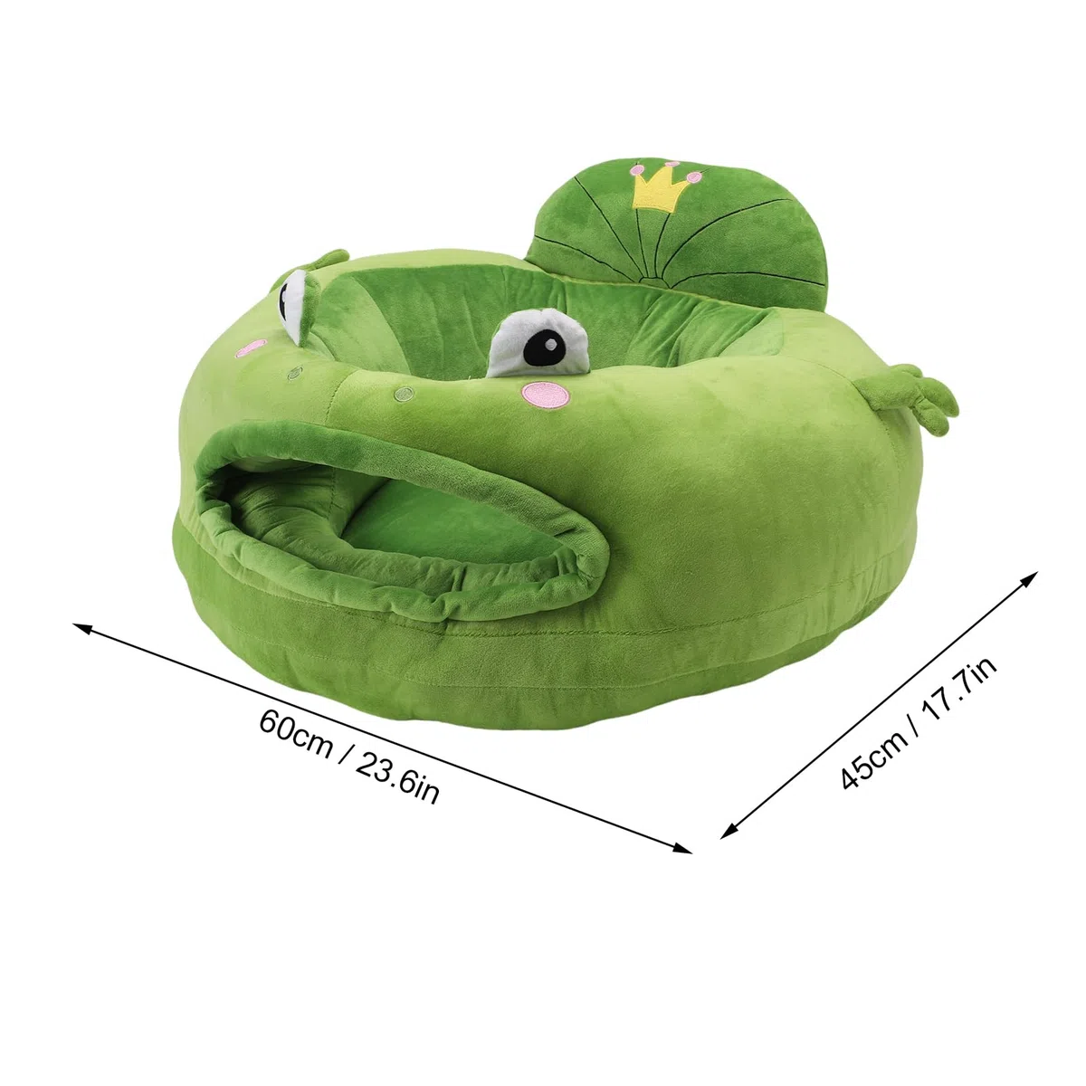 Luocute Sofa do Siedzenia dla Niemowląt, Miękki Pluszowy Fotel Podtrzymujący dla Niemowląt, z Ergonomicznym Zderzakiem 360 Stopni, 17,7 X 23,6 Cala (Styl 2)