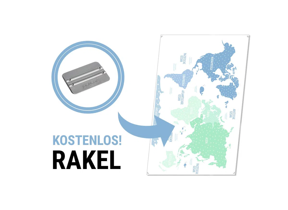 Tatuaż ścienny mapa świata pastelowe kolory niebieski zielony 100 x 160 cm I obrazy dziecięce chłopiec pokój dziecięcy dziewczynka naklejka Osomhome os5010