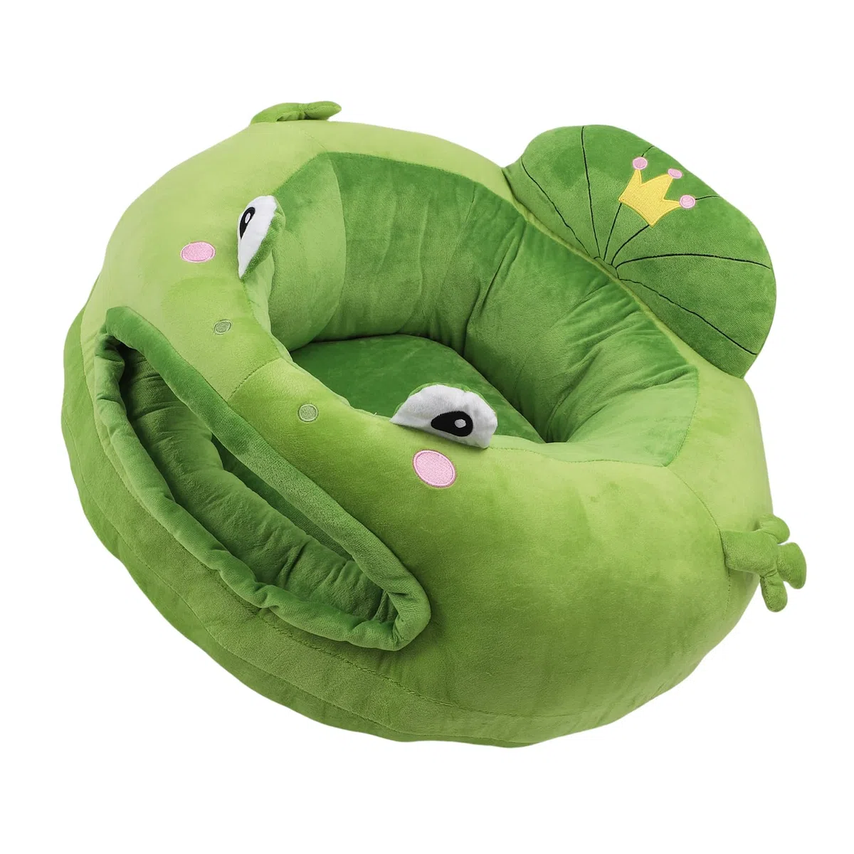 Luocute Sofa do Siedzenia dla Niemowląt, Miękki Pluszowy Fotel Podtrzymujący dla Niemowląt, z Ergonomicznym Zderzakiem 360 Stopni, 17,7 X 23,6 Cala (Styl 2)