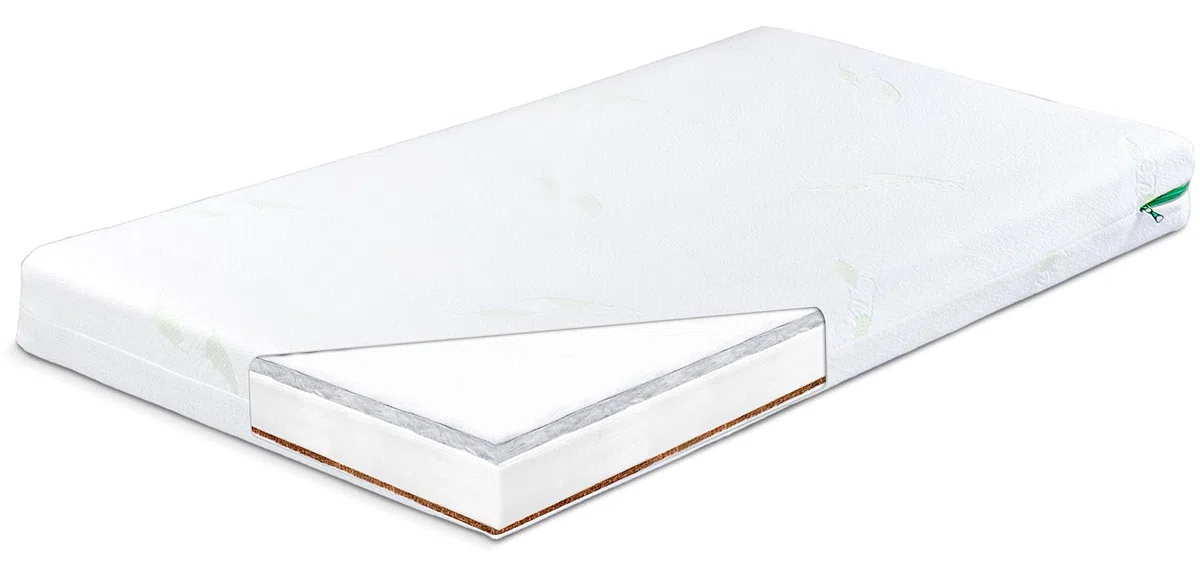 Luksusowy materac dla dziecka – 3 warstwy pianki, kaszy gryczanej i kokosa – Grubość 11 cm – Rozmiar uniwersalny 120 x 60 cm – Bezpieczny – Zdejmowany, oddychający pokrowiec